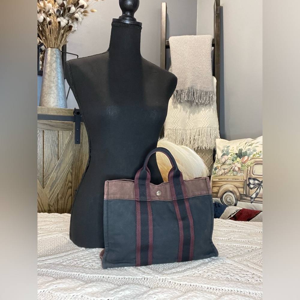 Hermes MM Canvas Tote